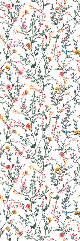 Vinyl teppich blumen dünner minimalistischer garten - TenStickers