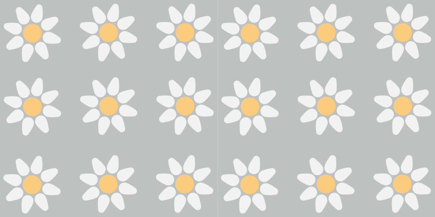Vinyl teppich blumen gänseblümchenmuster - TenStickers