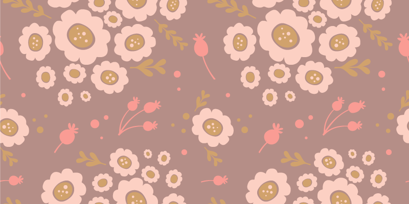 Vinyl teppich blumen mit pastellfarben muster - TenStickers
