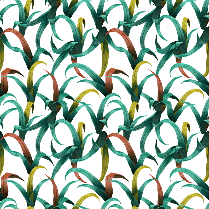 Vinyl teppich blumen mit schönem tropischen pflanzendesign - TenStickers