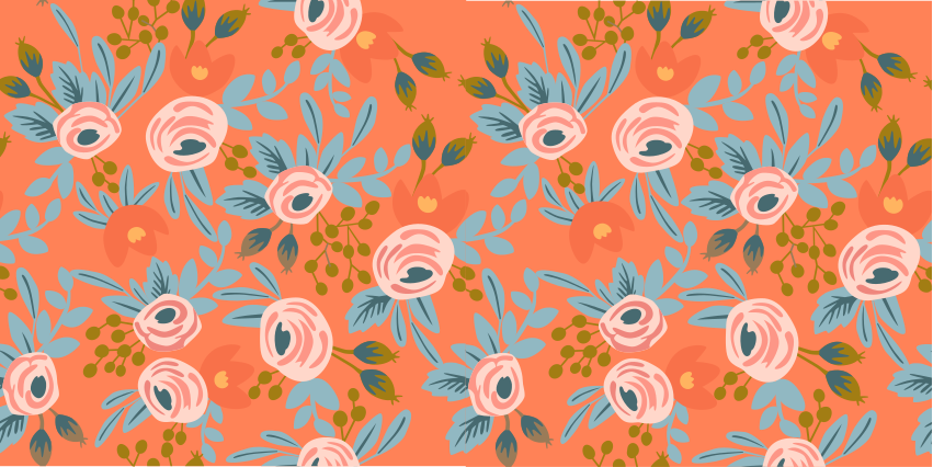 Vinyl teppich blumen aquarell rosen - TenStickers