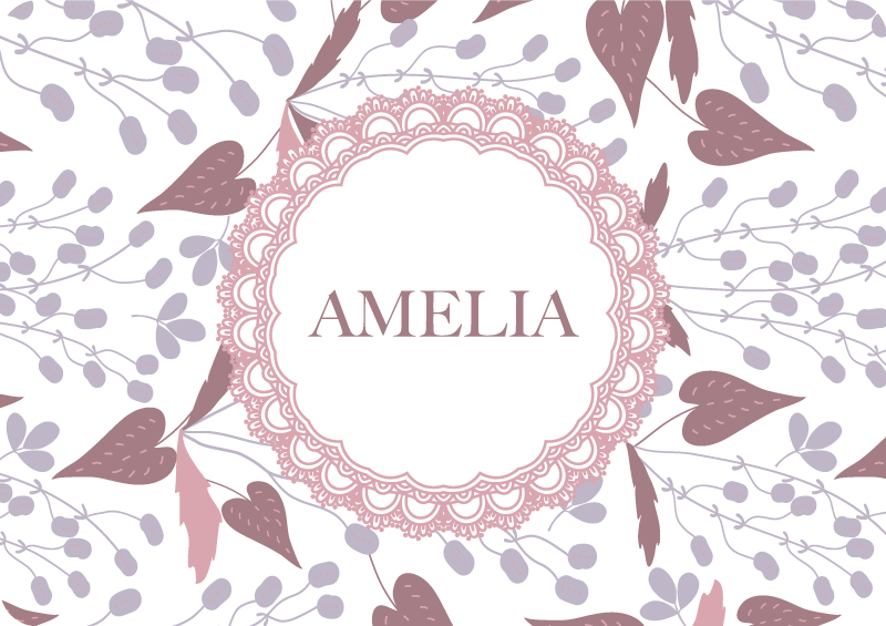 Vinyl teppich blumen im pastellfarbenen vintage-muster - TenStickers