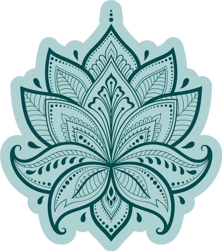 Vinyl teppich blumen lotos blühend - TenStickers