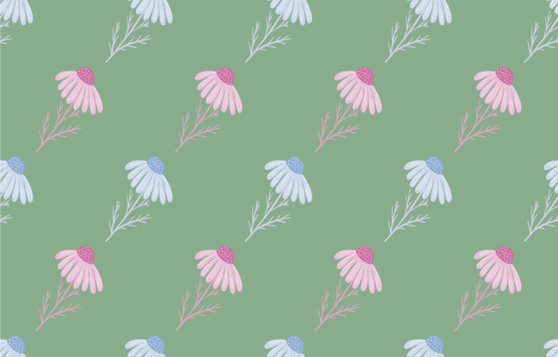 Vinyl teppich blumen kamille gänseblümchen muster - TenStickers