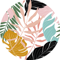 Vinyl teppich blumen mit buntem abstraktem muster - TenStickers