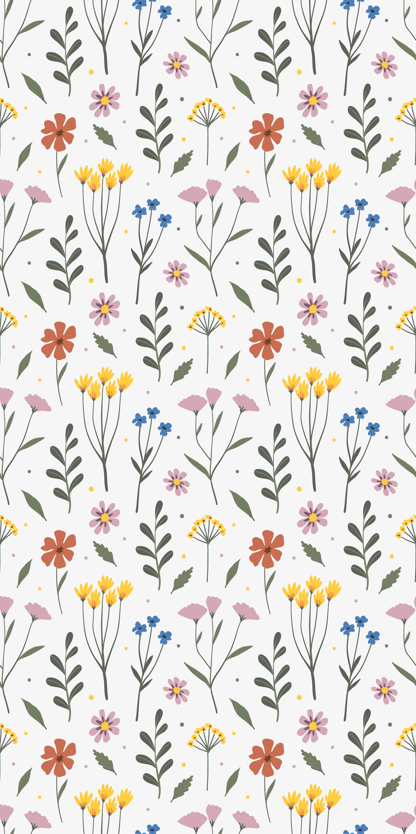 Vinyl teppich blumen mit buntem gartenmuster - TenStickers