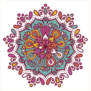 Vinyl teppich küche buntes fliesenmandala - TenStickers