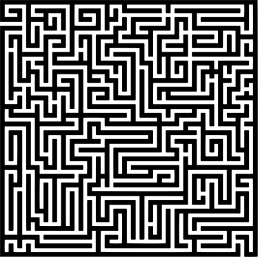 Vinyl teppich esszimmer schwarzweiß labyrinth - TenStickers