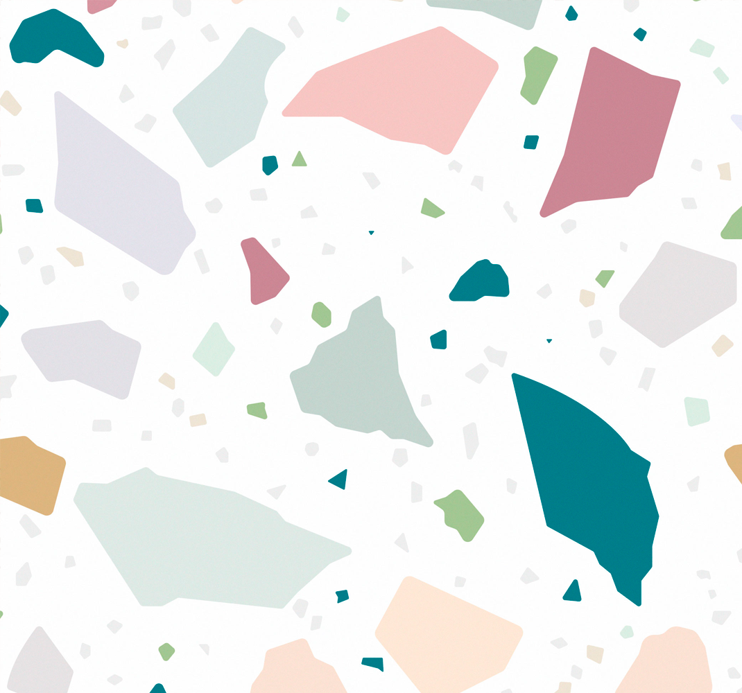 Vinyl teppich küche im mediterranen terrazzo-muster - TenStickers