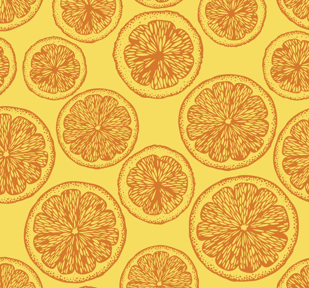 Vinyl teppich küche mit orangefarbenem handmuster - TenStickers
