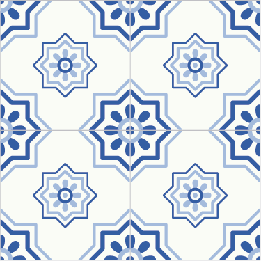 Vinyl teppich bad blauer fliesenaufkleber - TenStickers
