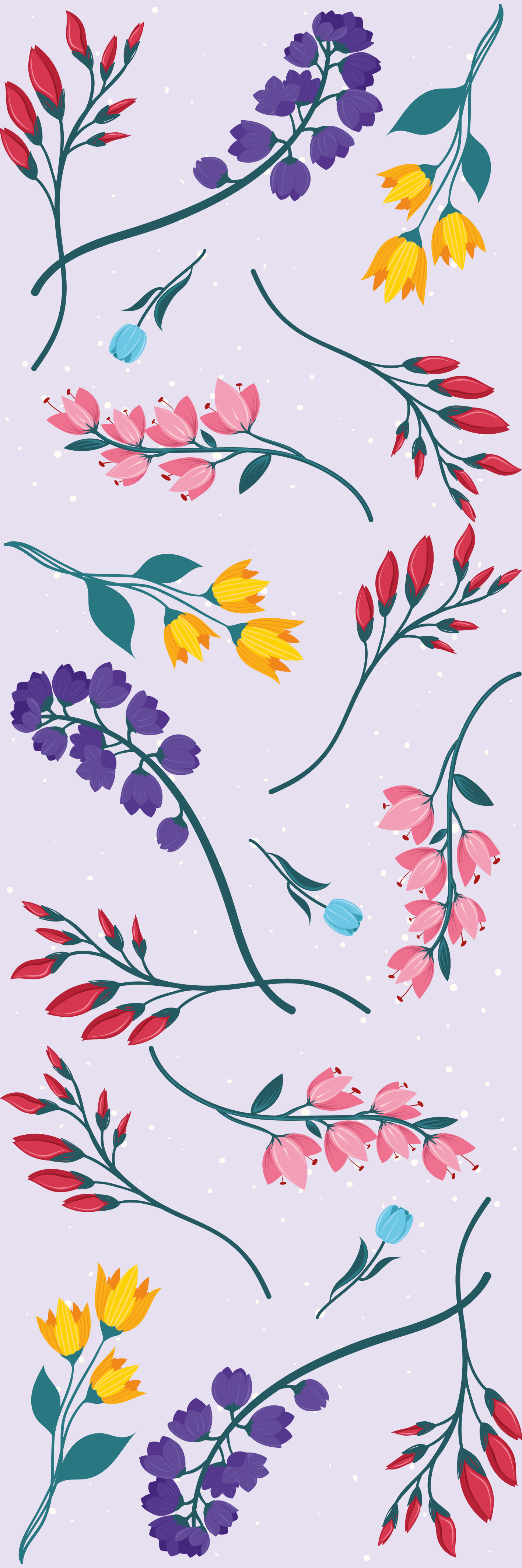Vinyl teppich blumen garten minimalistische botanik - TenStickers