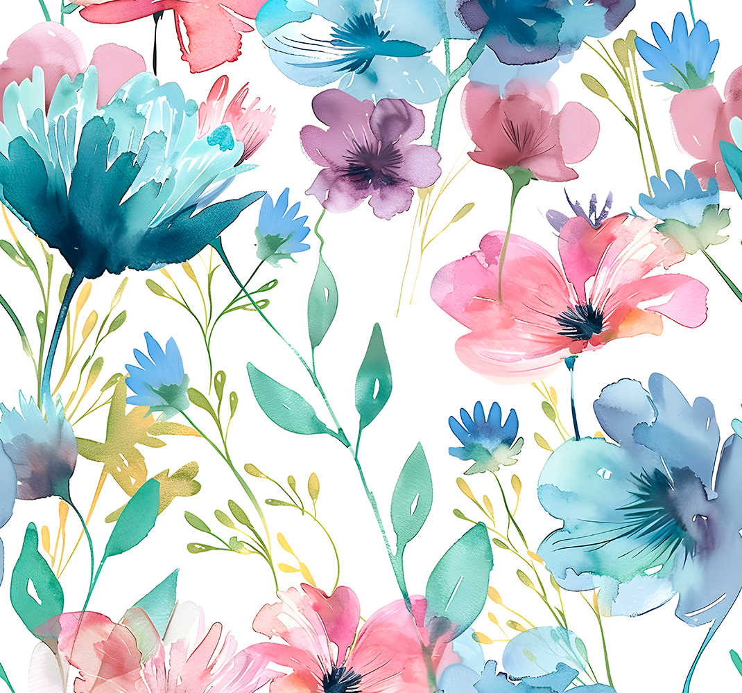 Vinyl teppich blumen sommerwiesenblüten - TenStickers