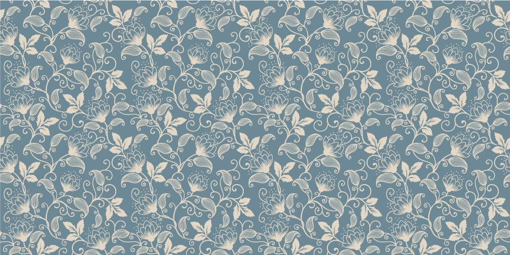 Vinyl teppich blumen im floralen muster - TenStickers