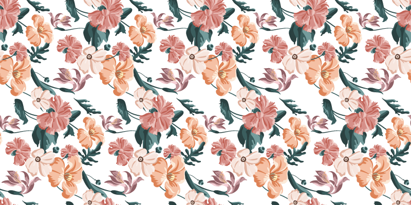 Vinyl teppich blumen blühendes motiv arrangement - TenStickers