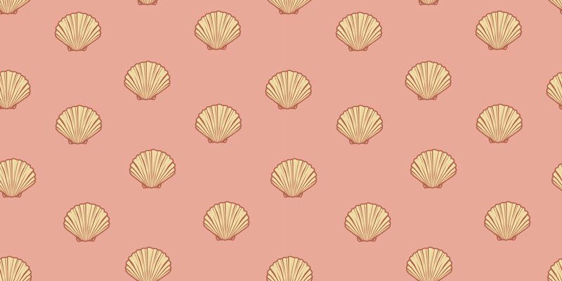 Vinyl teppich blumen muschelmotiv dekor - TenStickers