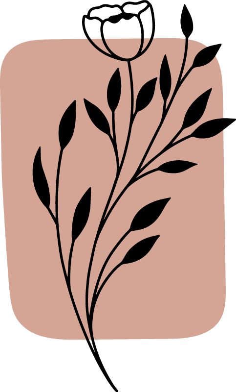 Vinyl teppich blumen stilvoller blumenakzent - TenStickers