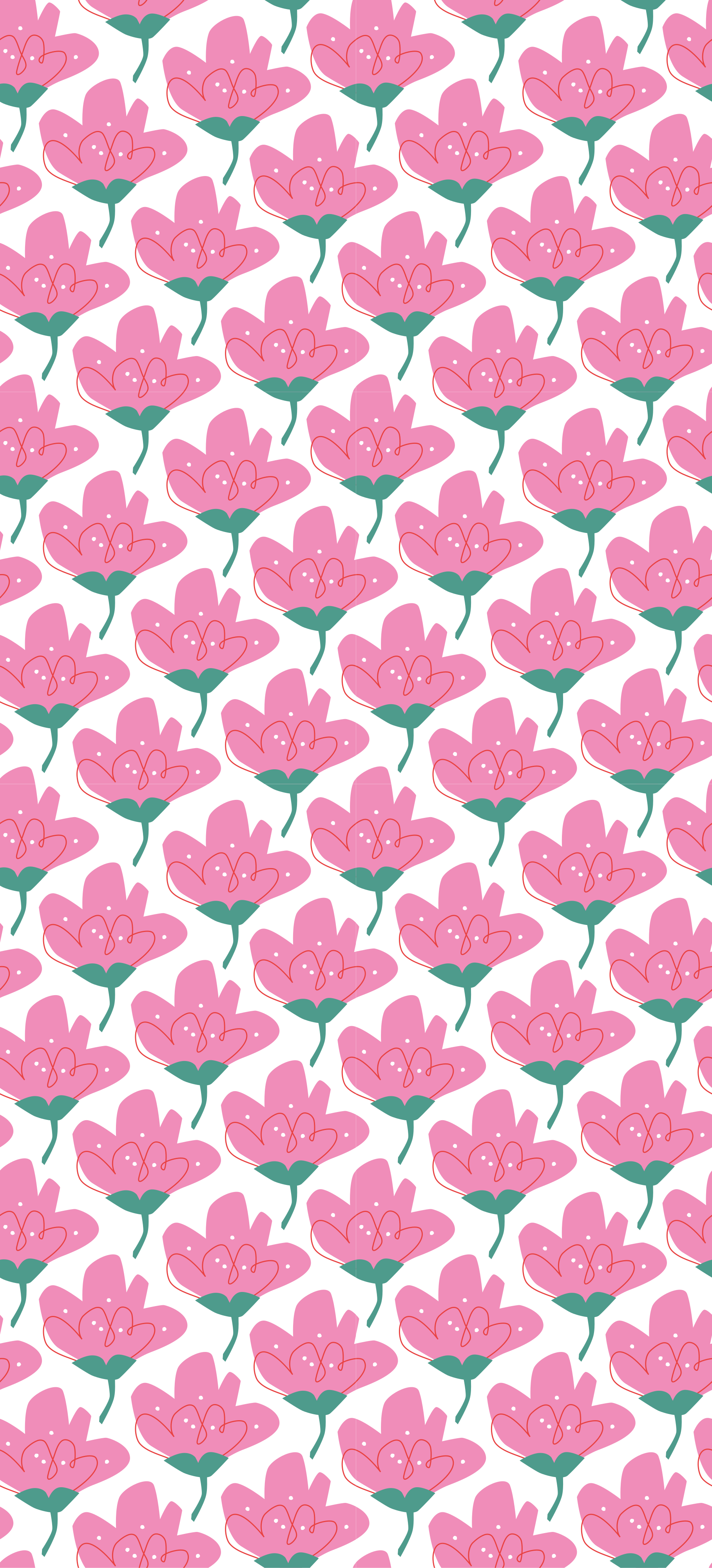 Vinyl teppich blumen in pink - TenStickers