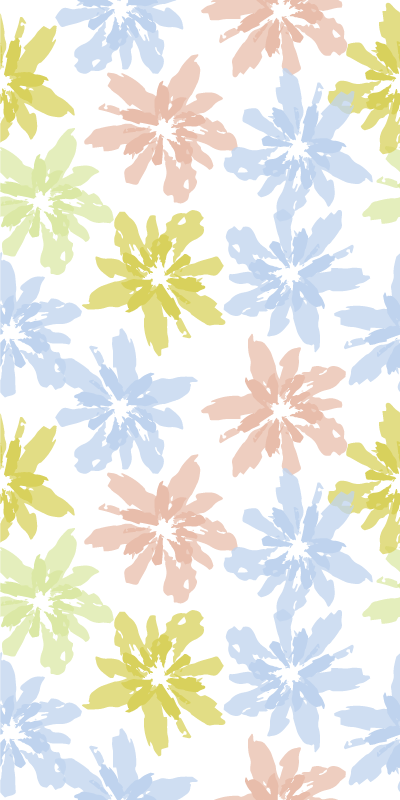 Vinyl teppich blumen fensterfolie mit floralem design - TenStickers