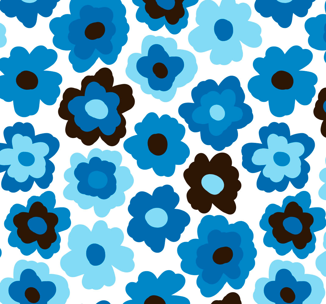 Vinyl teppich schlafzimmer blaue mohnblume - TenStickers