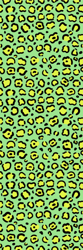 Vinyl teppich tiermuster bunter leopard auf pistazie - TenStickers