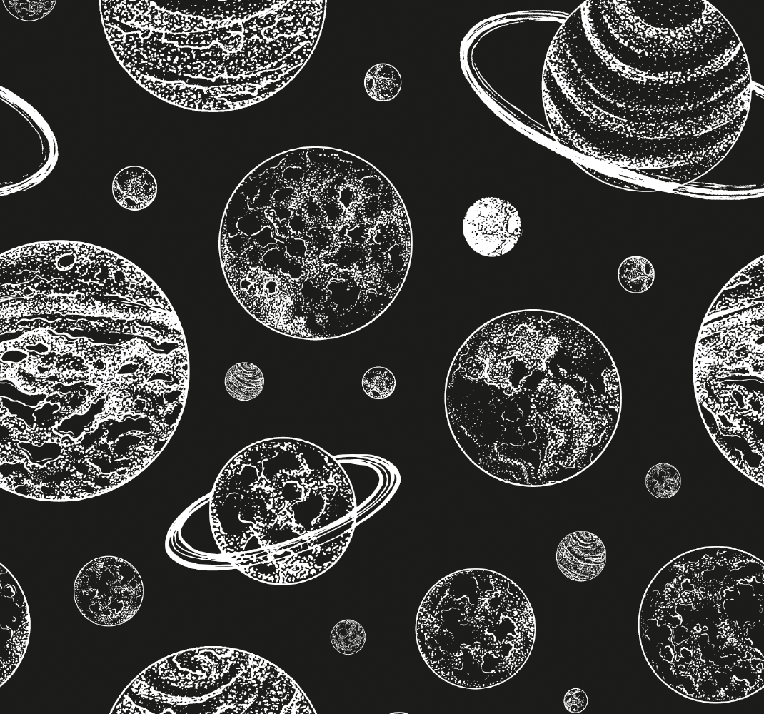 Vinyl teppich sterne schwarz weiß raum - TenStickers