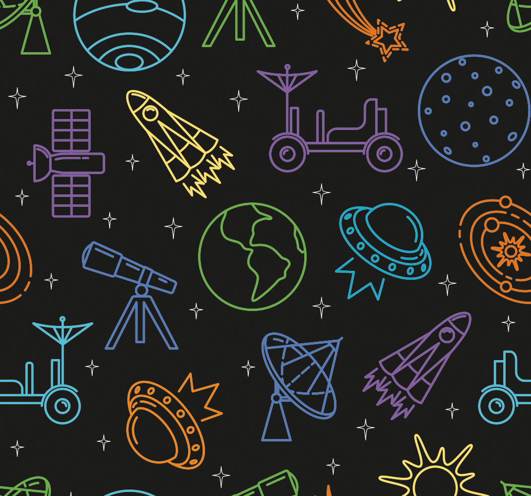 Vinyl teppich sterne weltraum icons - TenStickers