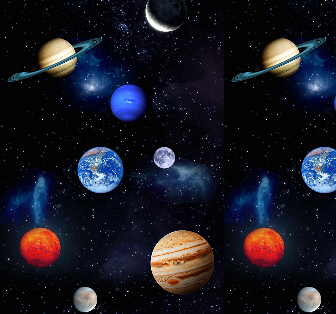 Vinyl teppich sterne kosmos weltraum planeten - TenStickers