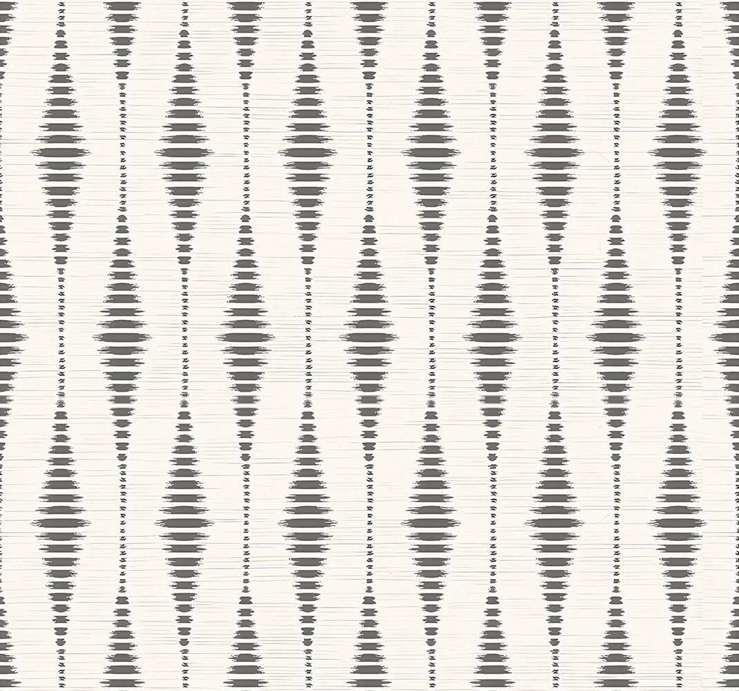 Vinyl teppich geometrisch rabaul ikat grau beige - TenStickers