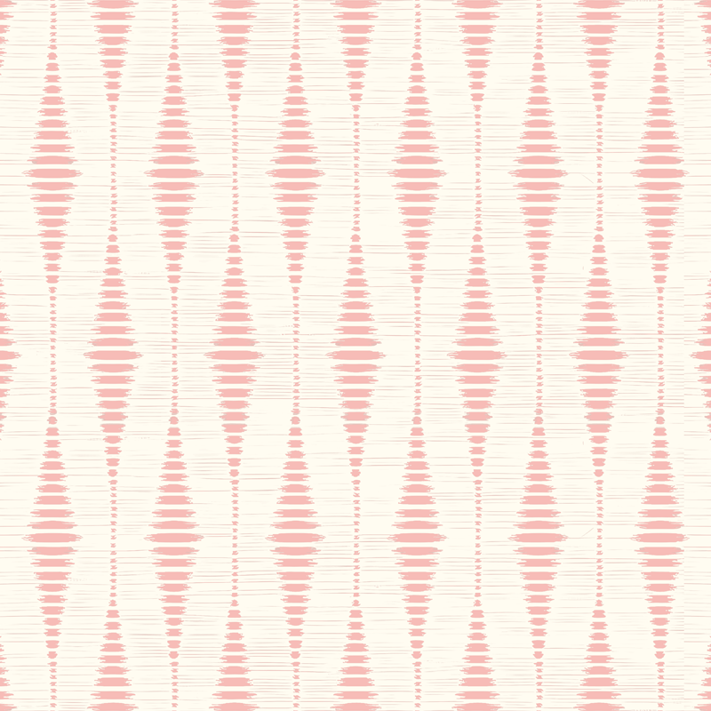 Vinyl teppich geometrisch in pastellrosa ikat - TenStickers