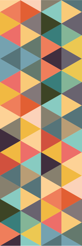 Vinyl teppich geometrisch mit bunten mustern - TenStickers