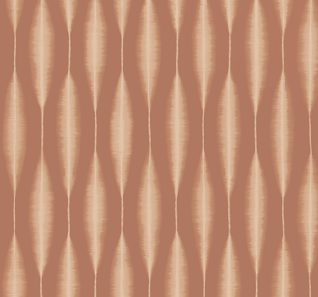 Vinyl teppich geometrisch ikat kasuri mocha mousse - TenStickers