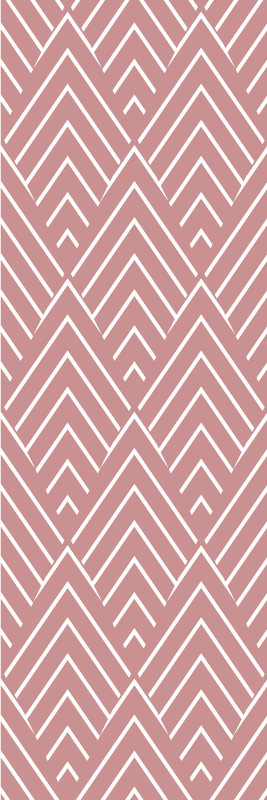 Vinyl teppich geometrisch rote parallelogramme und sechsecke - TenStickers