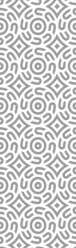 Vinyl teppich geometrisch weißes kreismuster - TenStickers