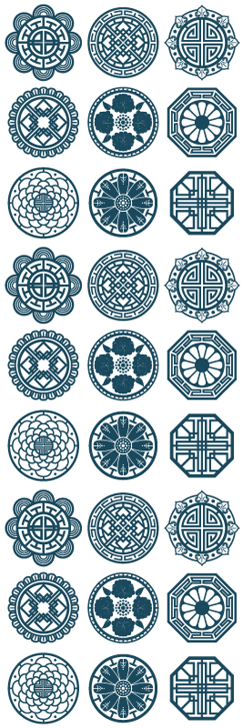 Vinyl teppich geometrisch koreanische formen - TenStickers