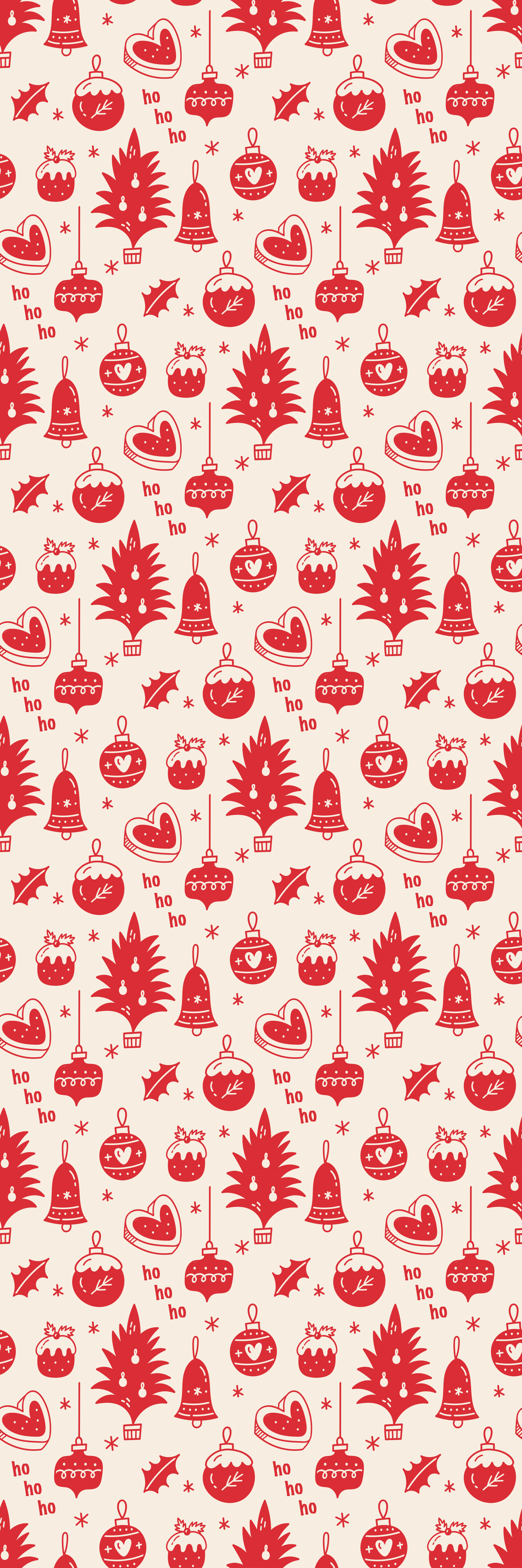Vinyl teppich weihnachten mit süßem rot-pinkem muster - TenStickers