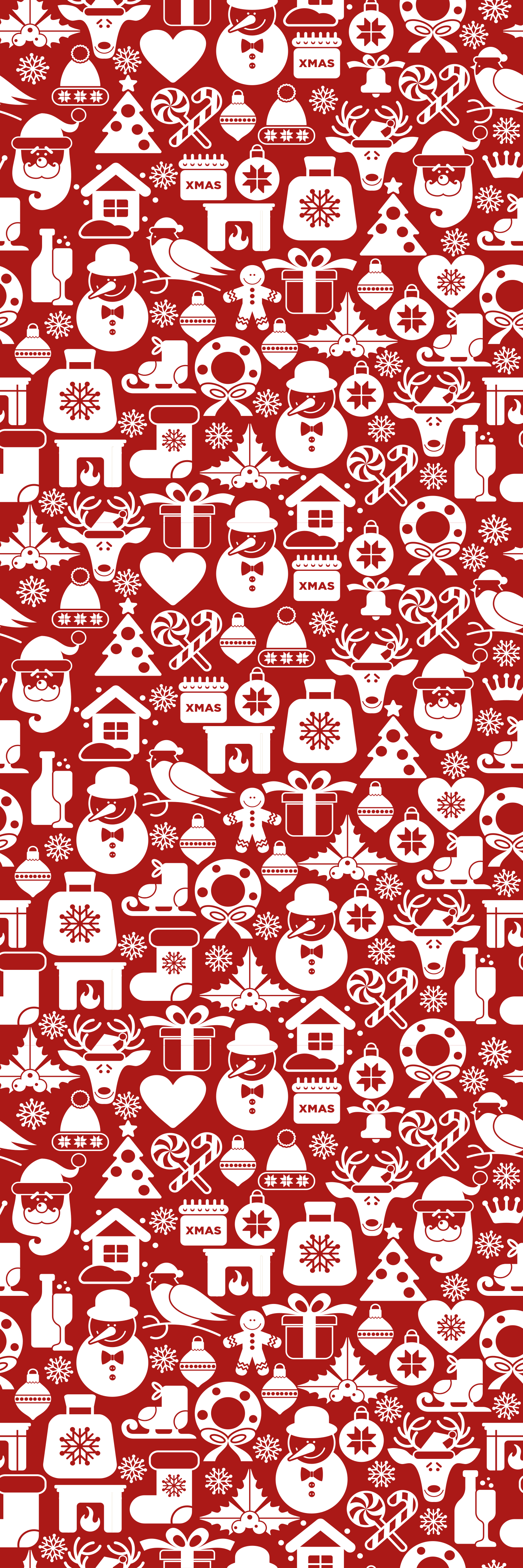 Vinyl teppich weihnachten mit weihnachtsmotiven rot - TenStickers