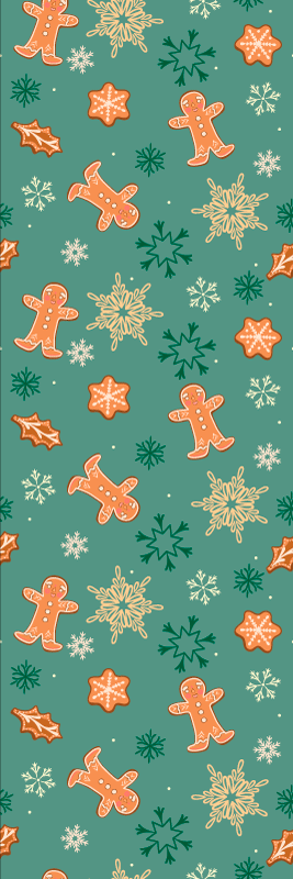 Vinyl teppich weihnachten lebkuchenmuster - TenStickers