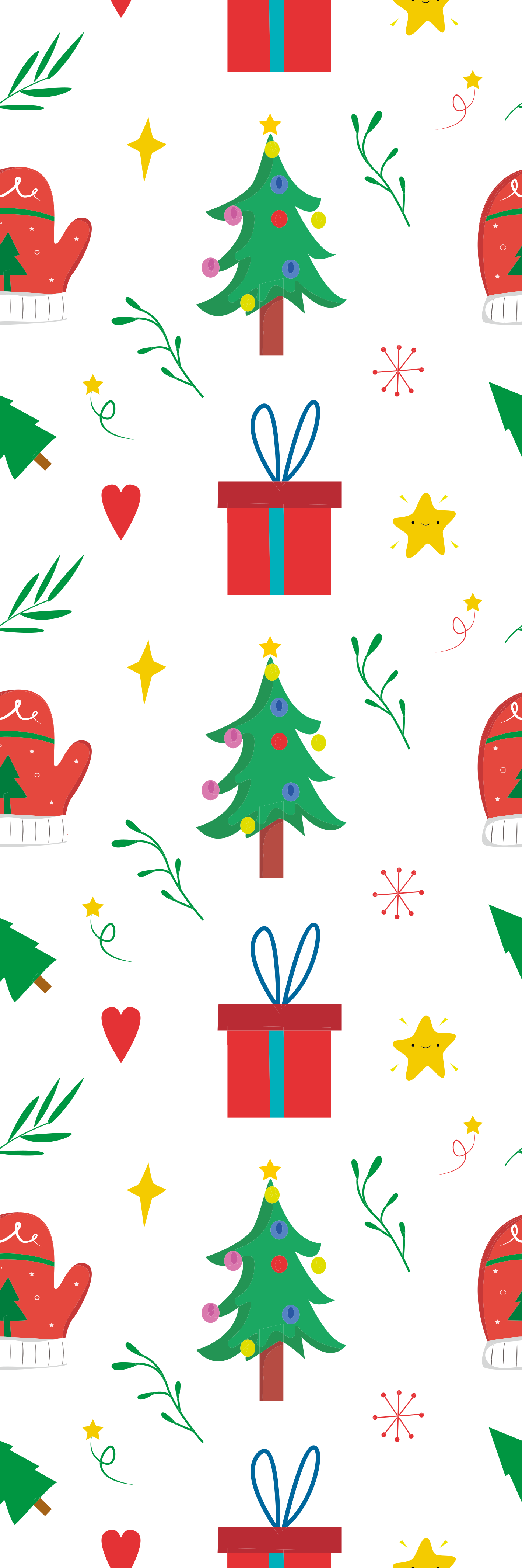 Vinyl teppich weihnachten bunte geschenke und handschuhe - TenStickers