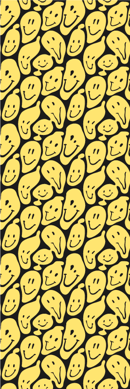 Vinyl teppich schlafzimmer mit graffiti smiley gesichtern - TenStickers