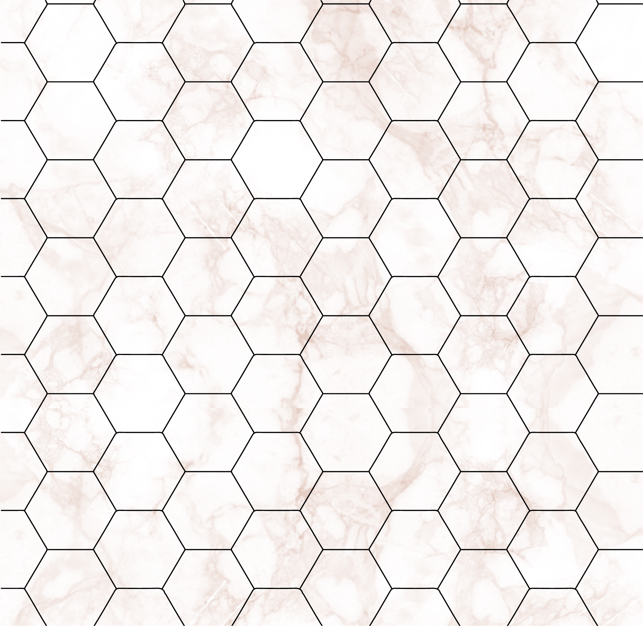 Vinyl teppich schlafzimmer marmorhexagonfliesen - TenStickers