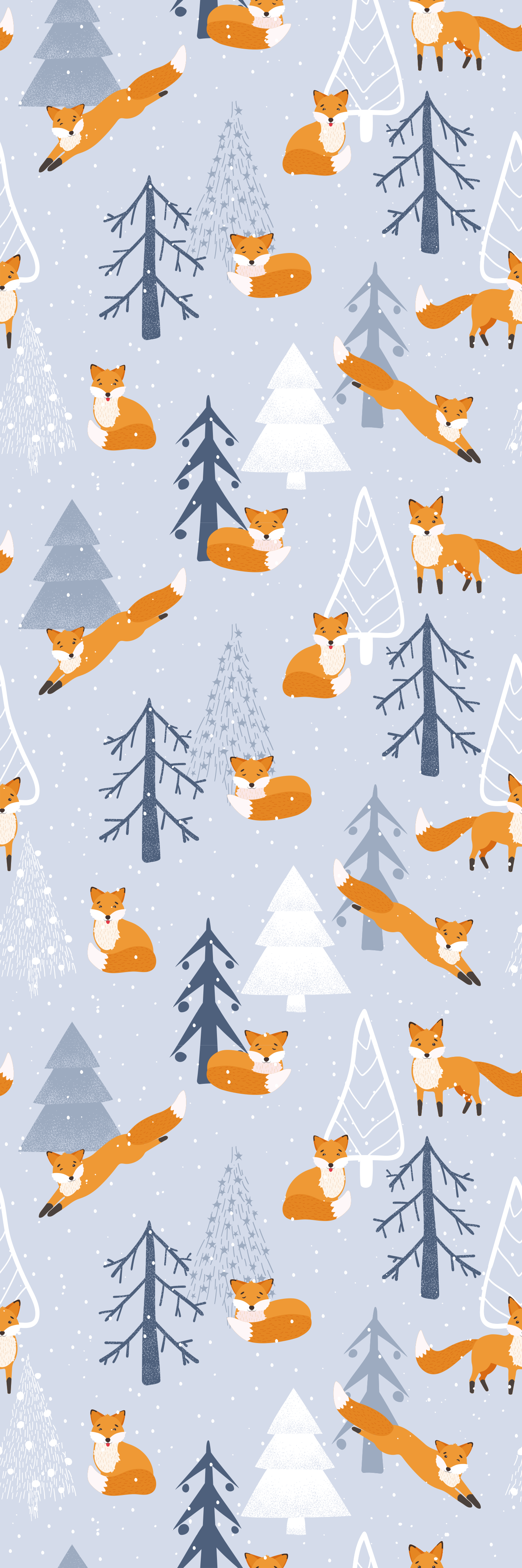 Vinyl teppich schlafzimmer mit süßem fuchs waldmotiv - TenStickers