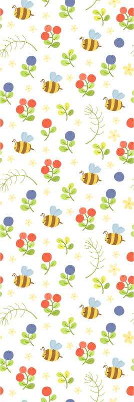Vinyl teppich schlafzimmer mit süßem bienen design - TenStickers