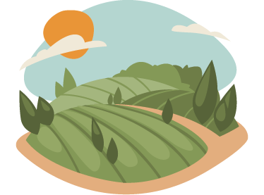 Vinyl teppich natur mit wiesenillustration - TenStickers