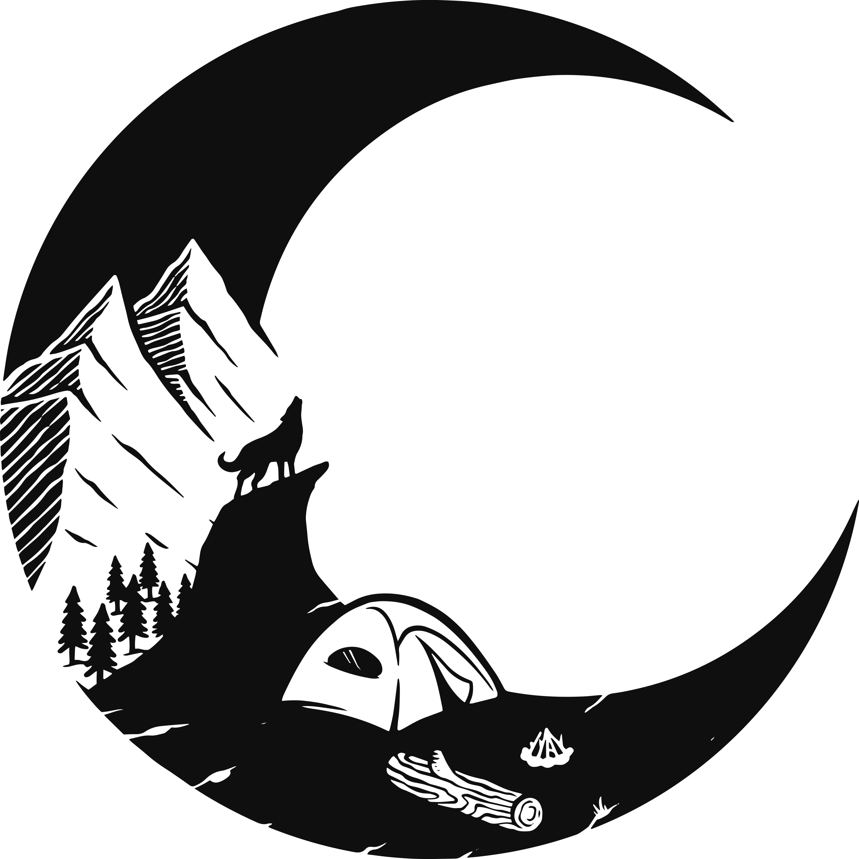 Vinyl teppich natur bergcamping szene - TenStickers