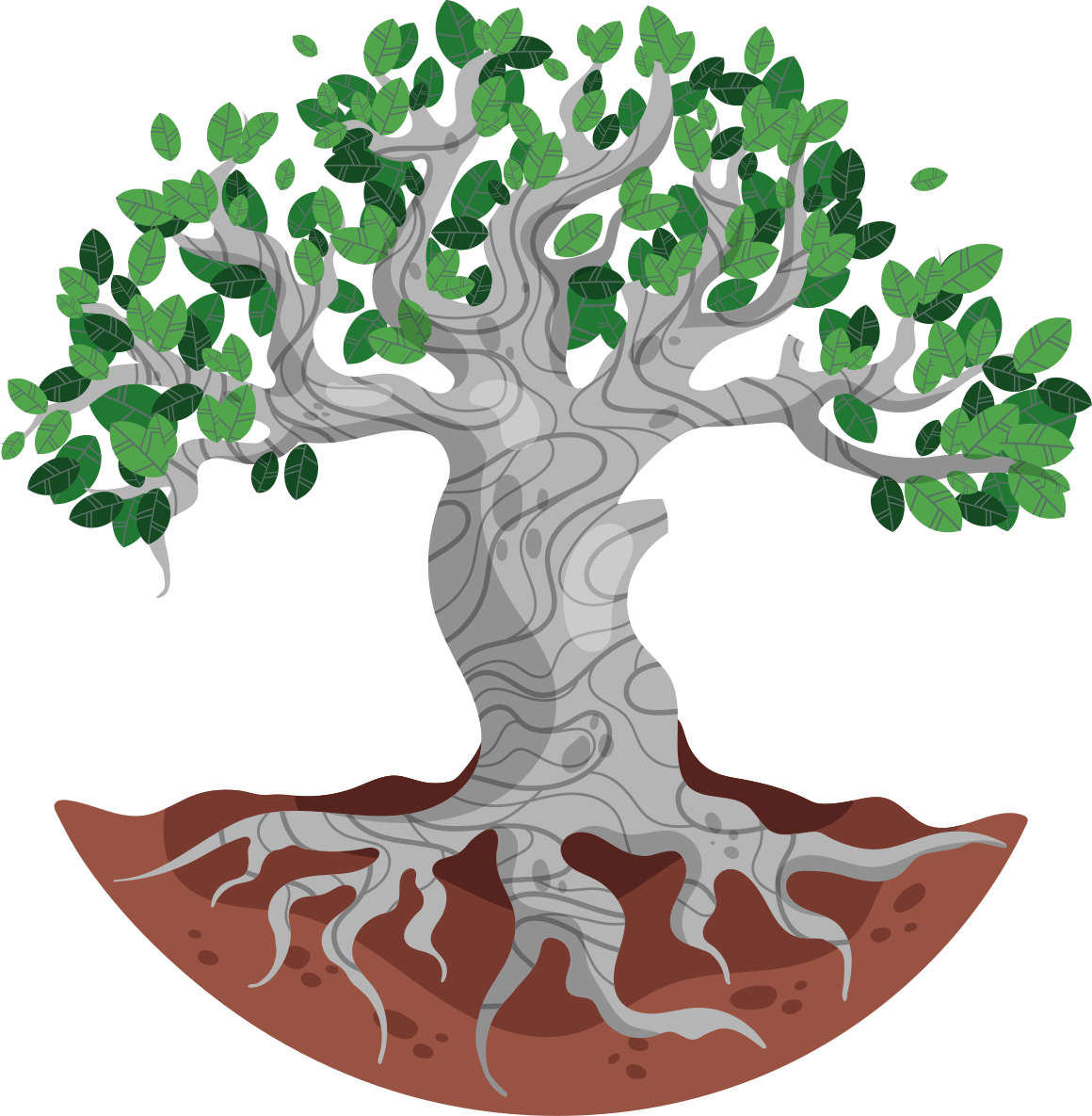 Vinyl teppich natur mit stilisierten baumwurzeln - TenStickers