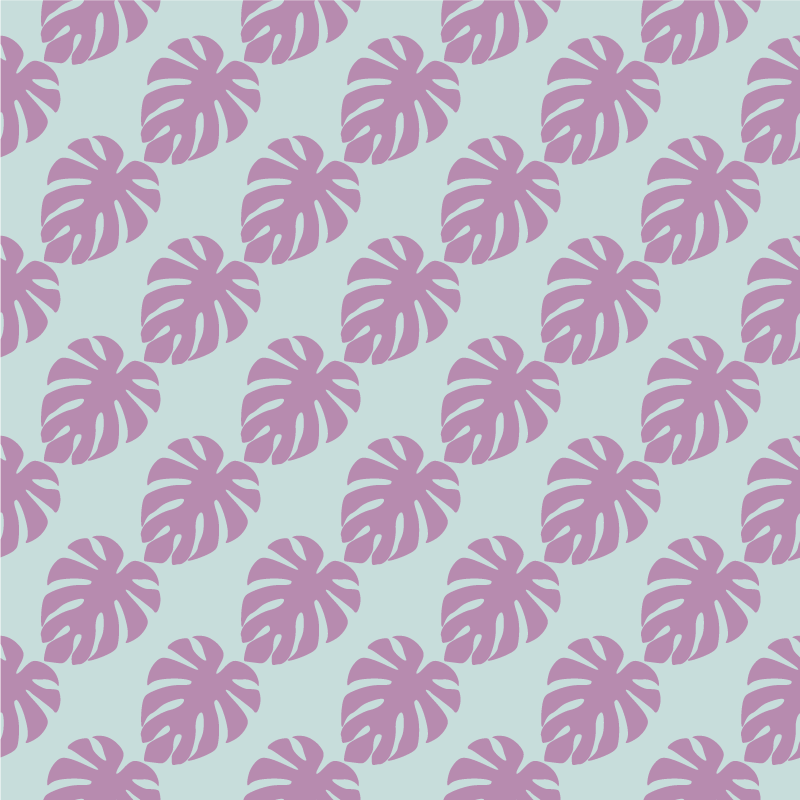 Vinyl teppich natur mit blätterdruck - TenStickers