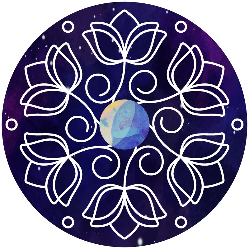 Vinyl teppich natur mit lotusmuster design - TenStickers