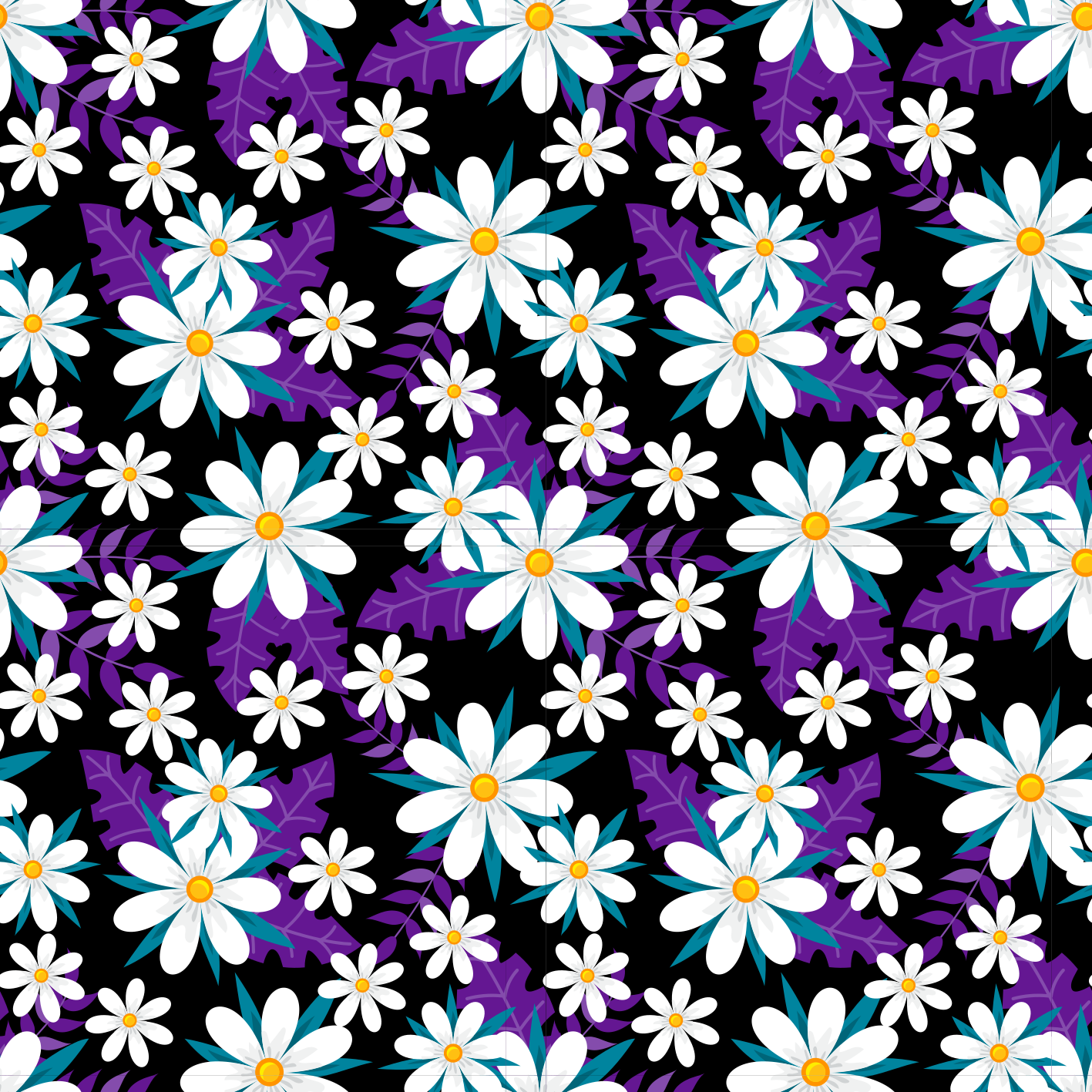Vinyl teppich natur buntes blumenmuster - TenStickers