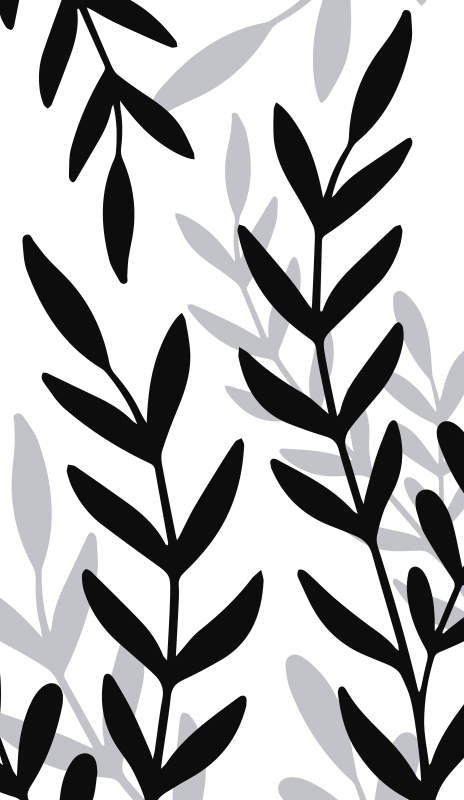 Vinyl teppich blumen durchsichtige pflanzenfolie - TenStickers